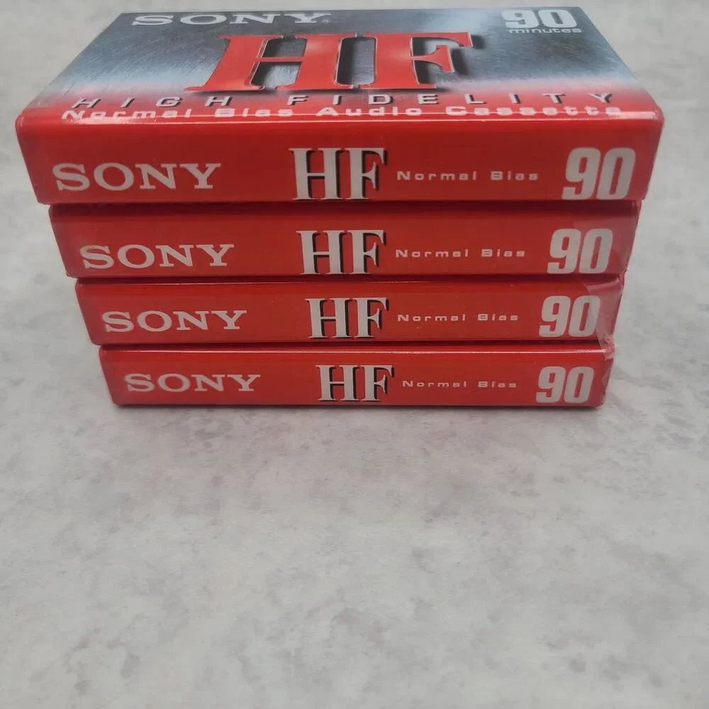 4 Sony HF 90 High Fidelity Normal Bias Cassette - 90 min NEW